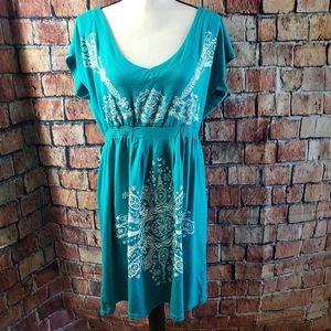 Bright Turquoise Venus Swim Cover-Up